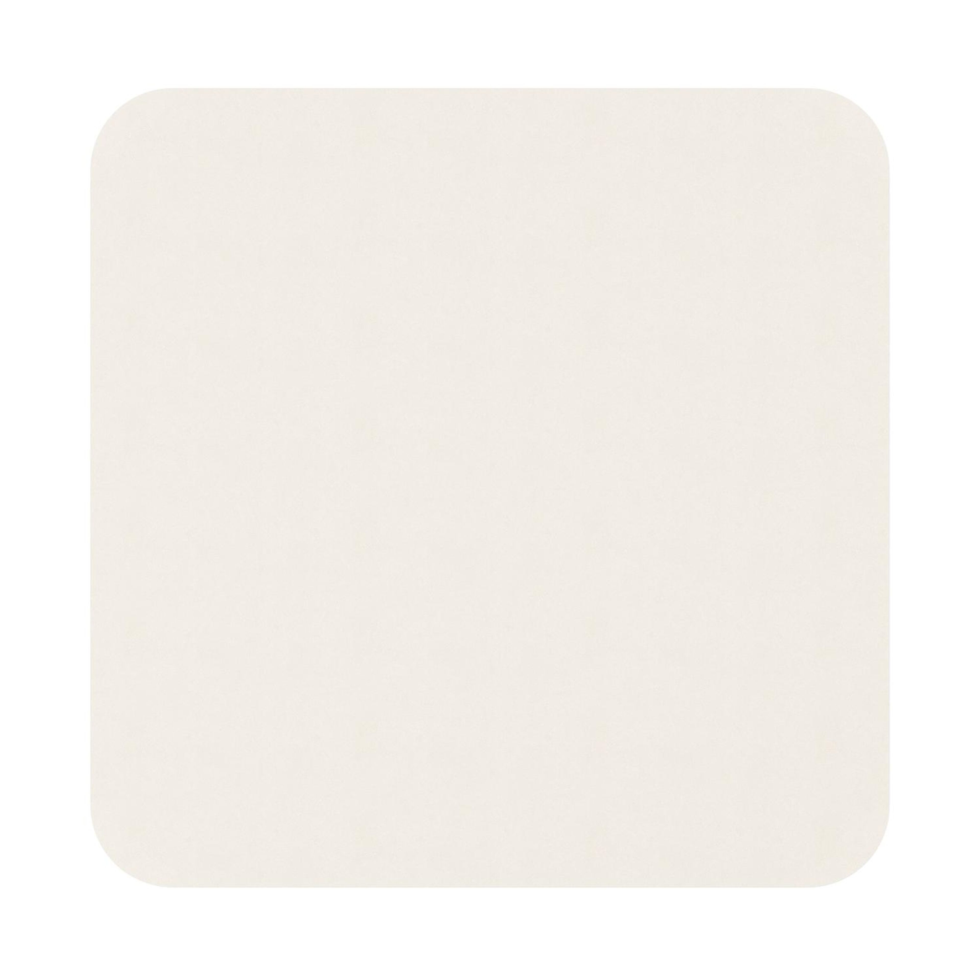 Orso tuintafel afgerond vierkant in wit aluminium en volkeramiek beige - L 90 x B 90 x H 75 cm