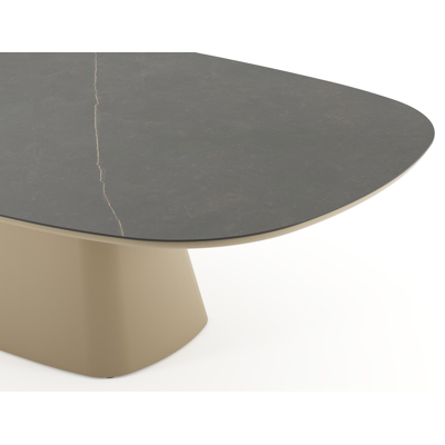Amico tuintafel bombo xl in beige aluminium en volkeramiek Calatorao - L 270 x B 148 x H 73.5 cm