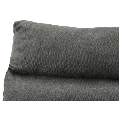 Set van 2 Siena relaxstoelen in zwart aluminium en zwart textilene met dark grey weather+ softtouch kussen 