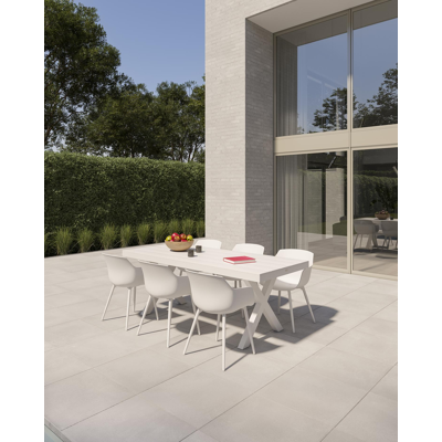 Bahia tuintafel in wit aluminium - L 200 x B 89 x H 75 cm