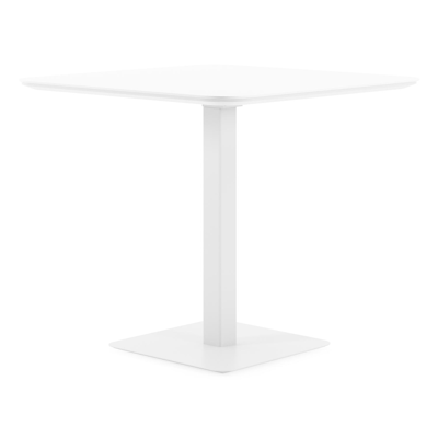 Fano kantelbare tuintafel vierkant afgerond in wit aluminium en volkeramiek arctic white - L 80 x B 80 x H 72.5 cm