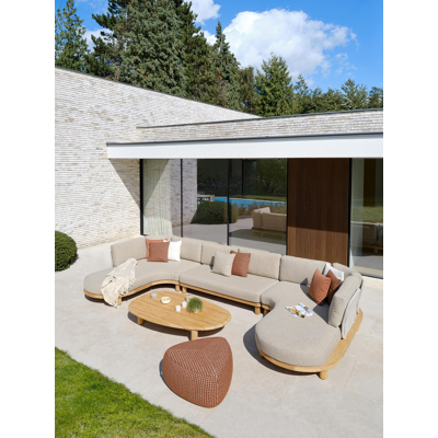 Masso poef in pebble rust all weather cosytica - B 60 x D 60 x H 35 cm