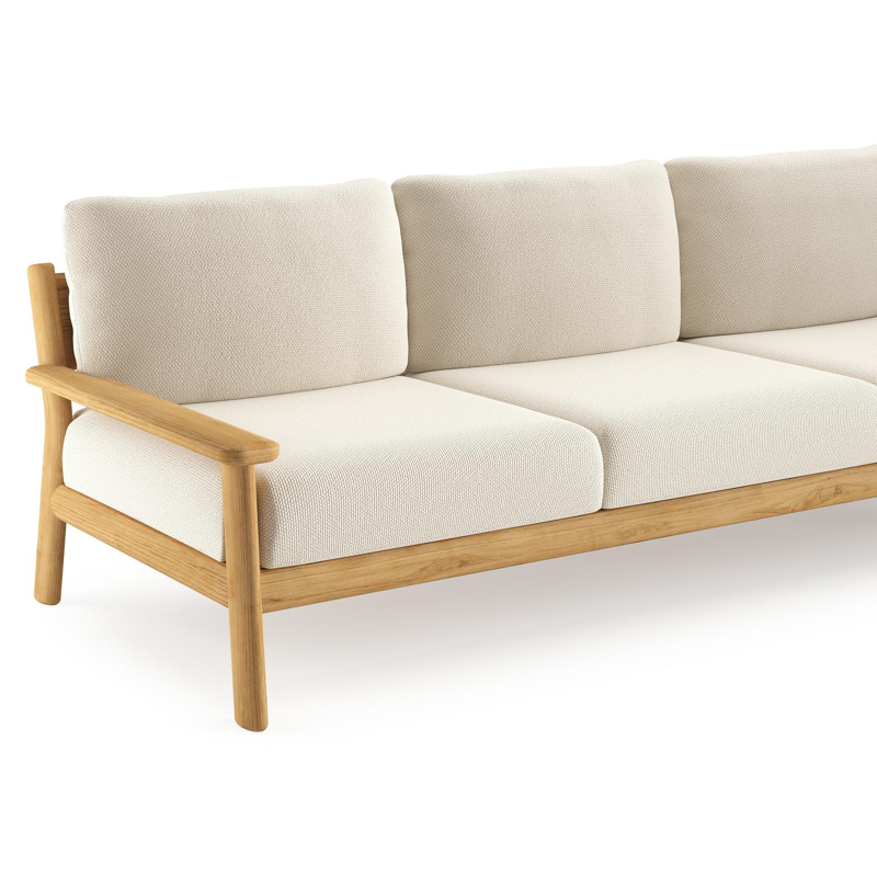 Amaro loungeset in teak met althea off white all weather cosytica kussen