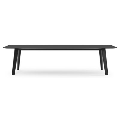 Table de jardin Lacrima en aluminium noir et céramique pleine nero black - Lg 315 x Larg. 115 x H 74 cm