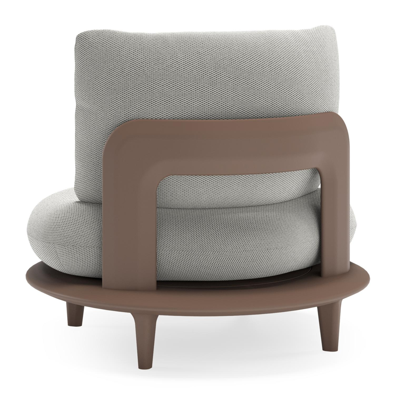 Bomero loungestoel in taupe aluminium met lopi ash all weather sunbrella® luxe kussen