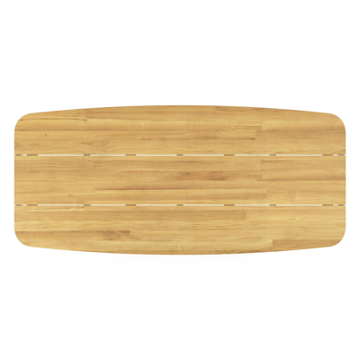 Donato tuintafel in wit aluminium en teak - L 255 x B 115 x H 75 cm