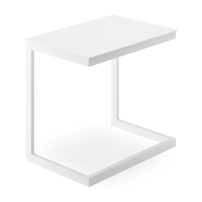 Servio XL bijzettafel in wit aluminium - L 65 x B 45 x H 60 cm