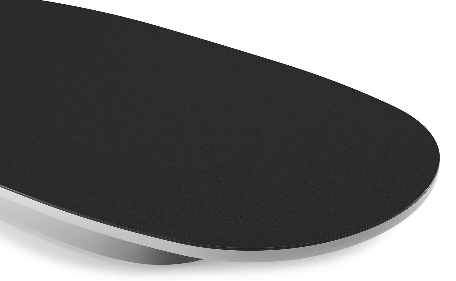 Amico loungetafel bombo in wit aluminium en volkeramiek Nero Black - L 171 x B 89 x H 24 cm