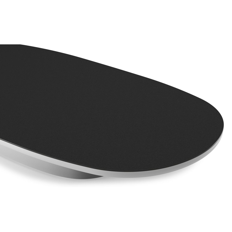 Amico loungetafel bombo in wit aluminium en volkeramiek Nero Black - L 171 x B 89 x H 24 cm