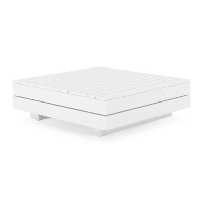 Bodino loungetafel in wit aluminium - L 83 x B 83 x H 25 cm