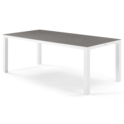 Tafelblad in volkeramiek op glas - Grijs - L 200  x B 100 cm