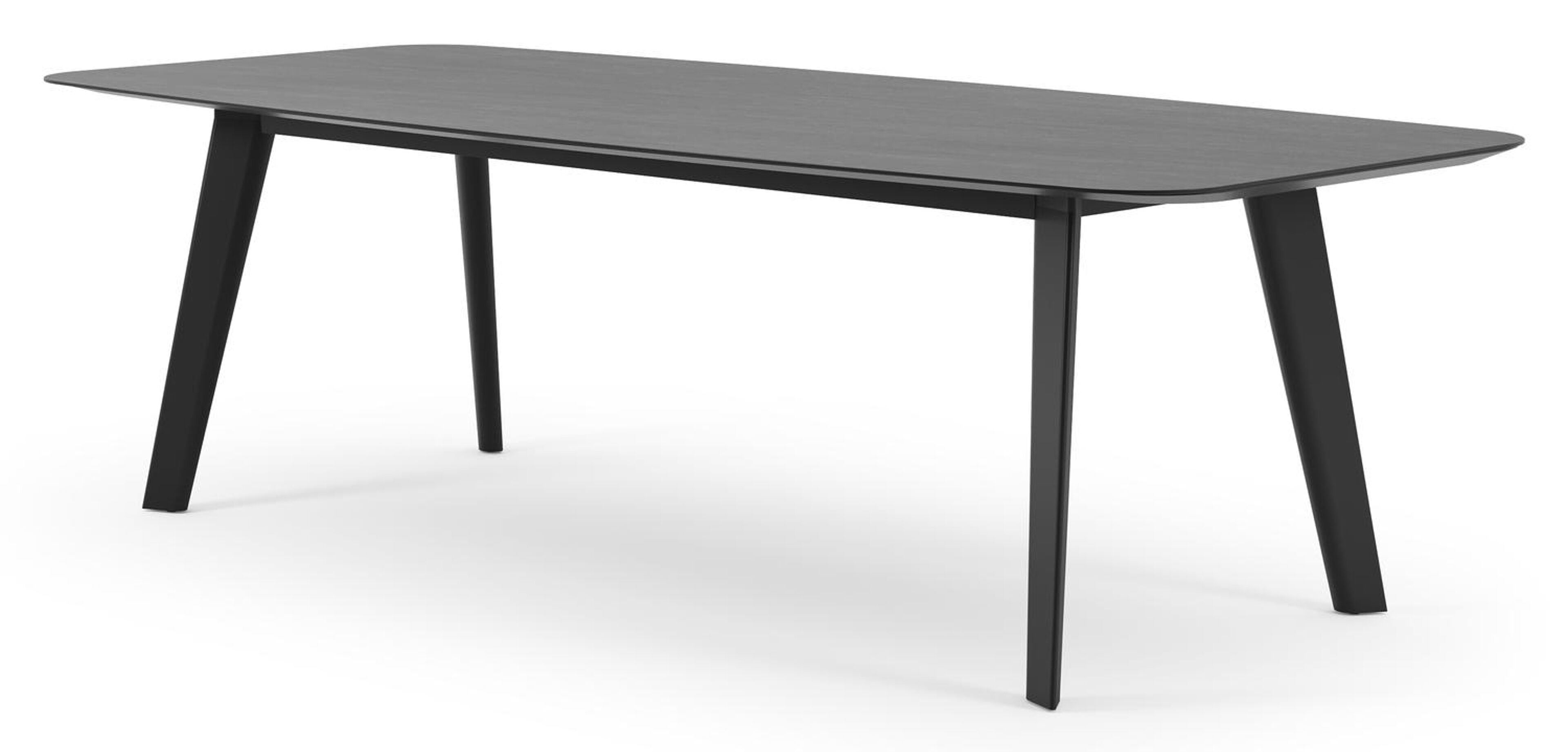 Lacrima tuintafel in zwart aluminium en volkeramiek basalt black - L 255 x B 115 x H 74 cm