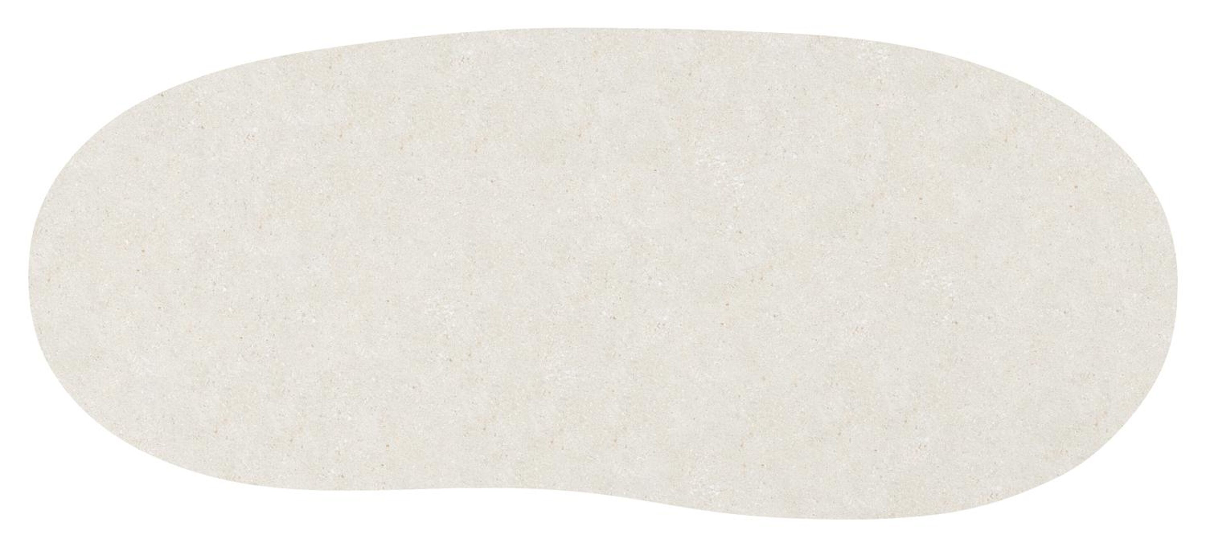 Table de jardin Amico organique en aluminium blanc et céramique pleine Shilin - Lg. 280 x Lrg. 120 x Haut. 74 cm