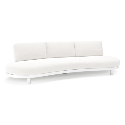 Donato loungebank in wit aluminium met all weather solica Soul Optik kussen