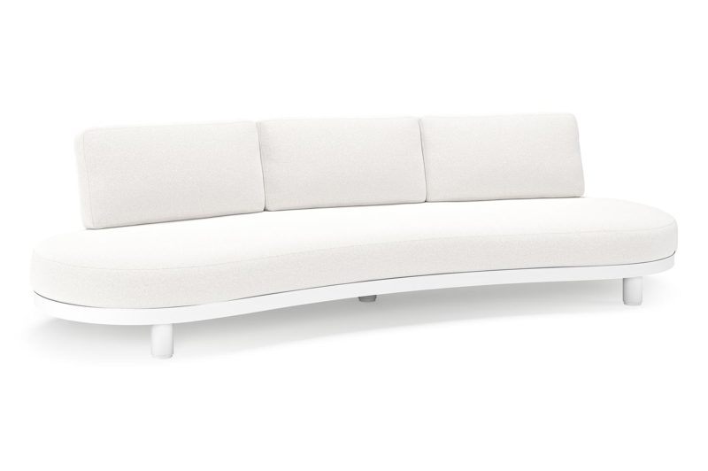 Donato loungebank in wit aluminium met all weather solica Soul Optik kussen