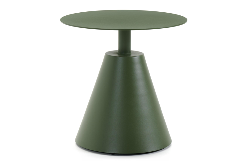 Table d'appoint Lucca en aluminium vert - Diam. 50 x Haut. 50 cm