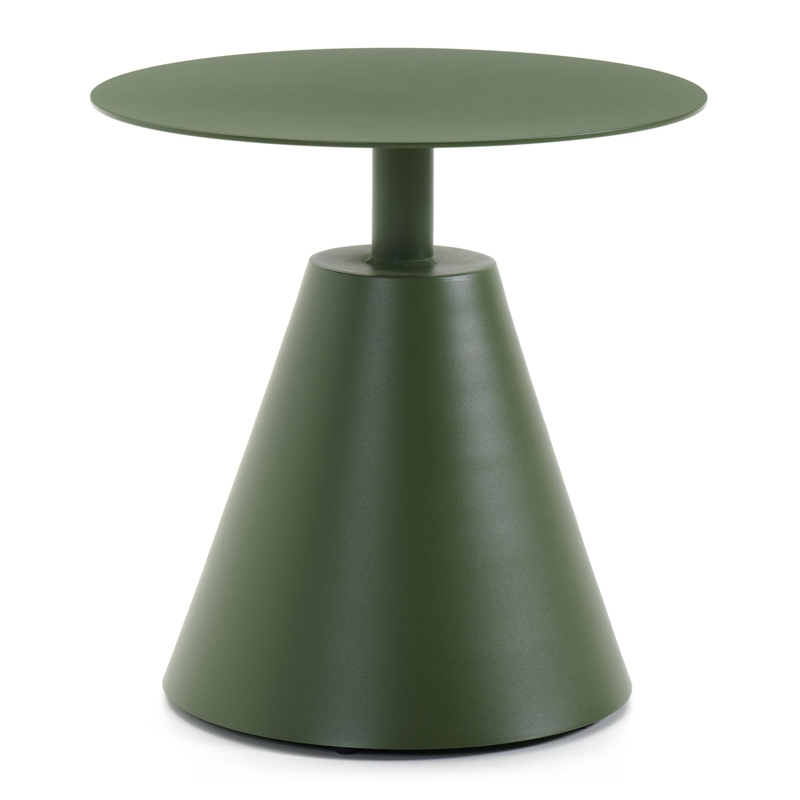 Lucca bijzettafel in groen aluminium - Dia. 50 x H 50 cm