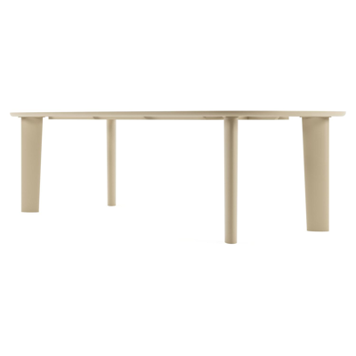 Amico tuintafel bombo in beige aluminium en volkeramiek Black Obsession - L 270 x B 125 x H 73.5 cm