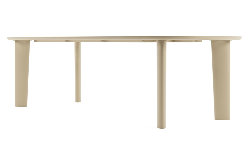 Amico tuintafel bombo in beige aluminium en volkeramiek Black Obsession - L 270 x B 125 x H 73.5 cm