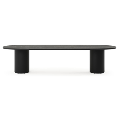 Amico tuintafel bombo in zwart aluminium en volkeramiek Black Obsession - L 320 x B 130 x H 73.5 cm