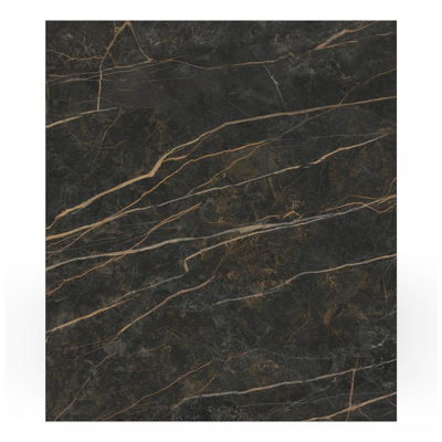 Como loungetafel in zwart aluminium en black obsession volkeramiek - L 70 x B 80 x H 20 cm