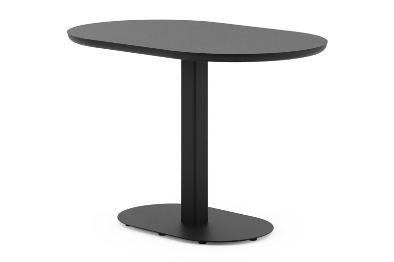 Teramo kantelbare tuintafel rechthoekig afgerond in zwart aluminium - L 110 x B 70 x H 74 cm