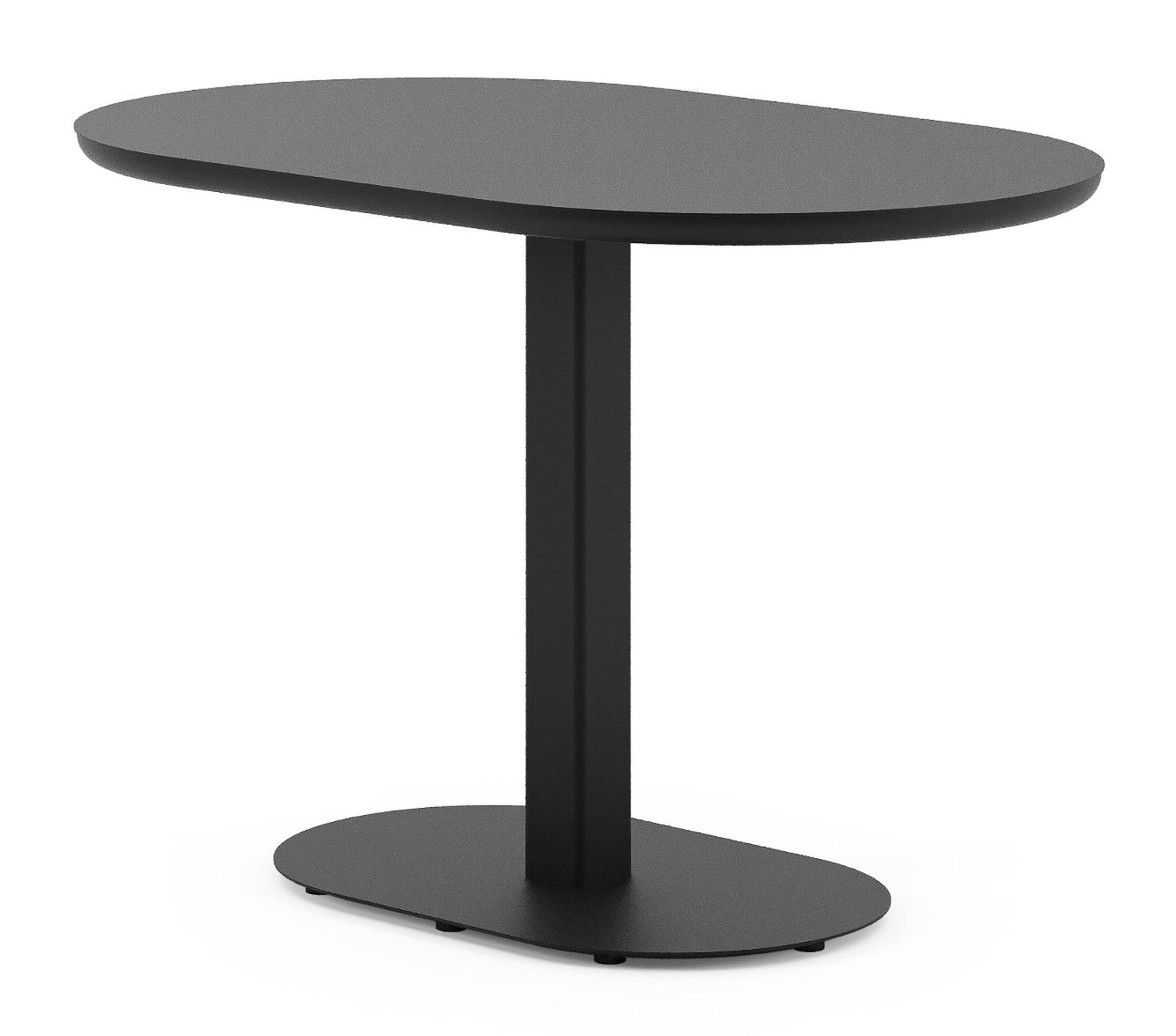 Teramo kantelbare tuintafel bombo in zwart aluminium - L 110 x B 70 x H 74 cm