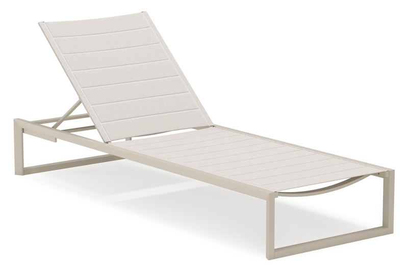 Cirello verstelbaar ligbed in beige aluminium en beige comfort textilene