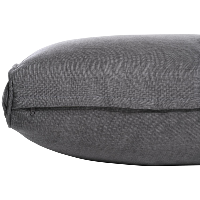 Gio loungezetel 1-zit in zwart aluminium en zwart wicker met grijs polyester kussen