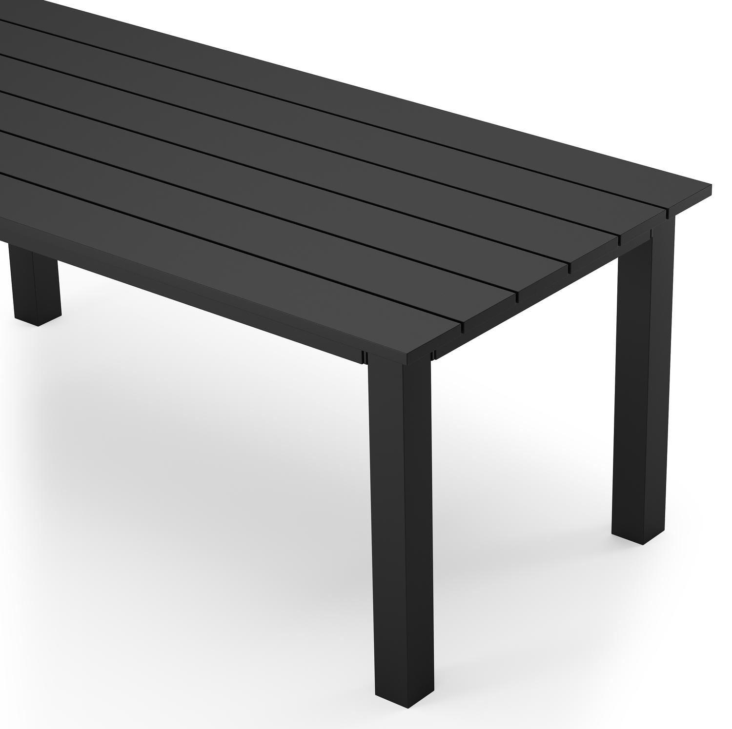 Nelas loungetafel in zwart aluminium - L 120 x B 60 x H 42 cm