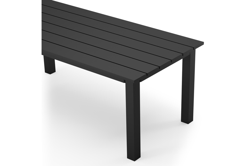 Nelas loungetafel in zwart aluminium - L 120 x B 60 x H 42 cm