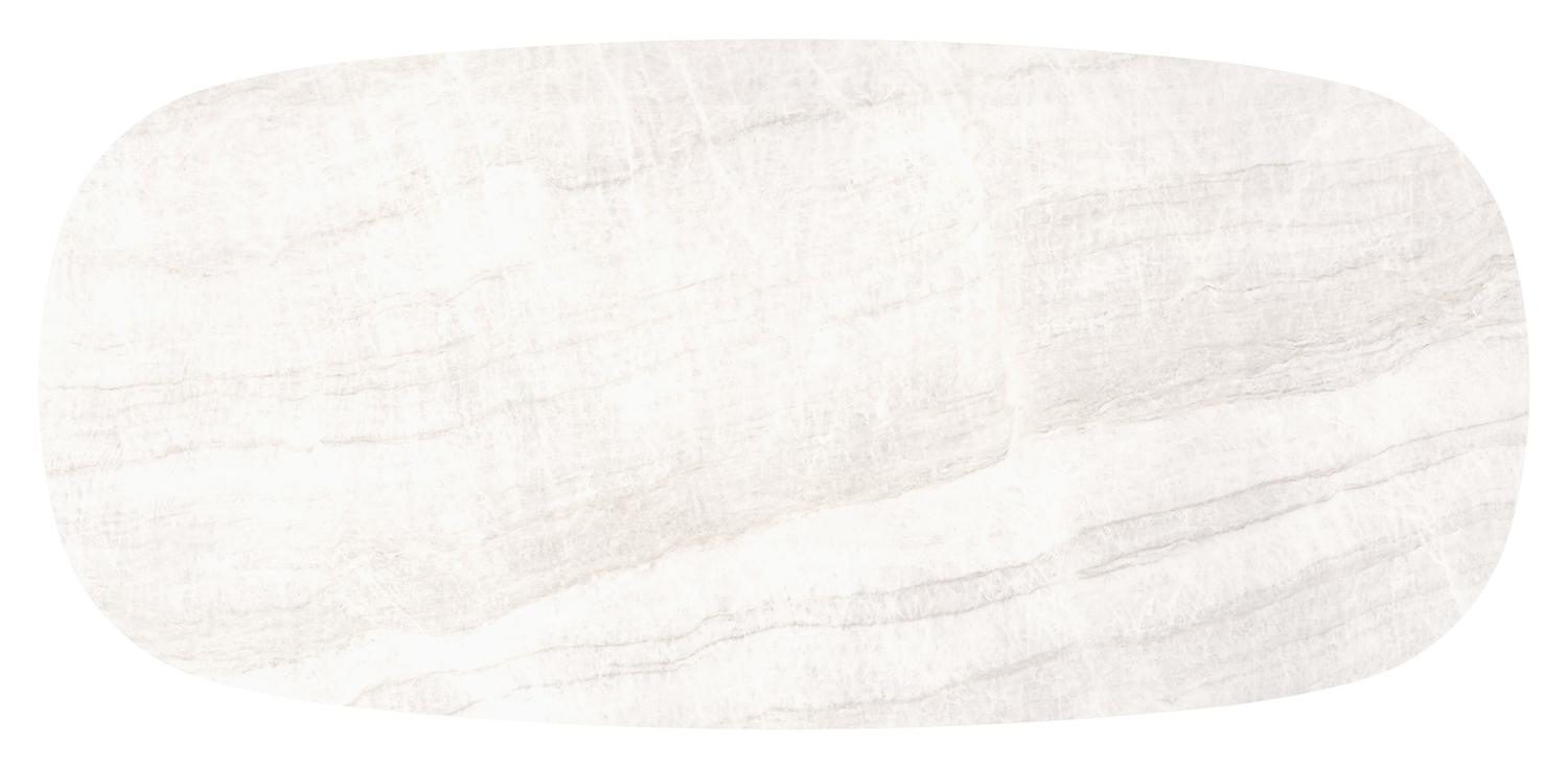 Amico tuintafel bombo in beige aluminium en volkeramiek Taj Mahal - L 270 x B 125 x H 73.5 cm