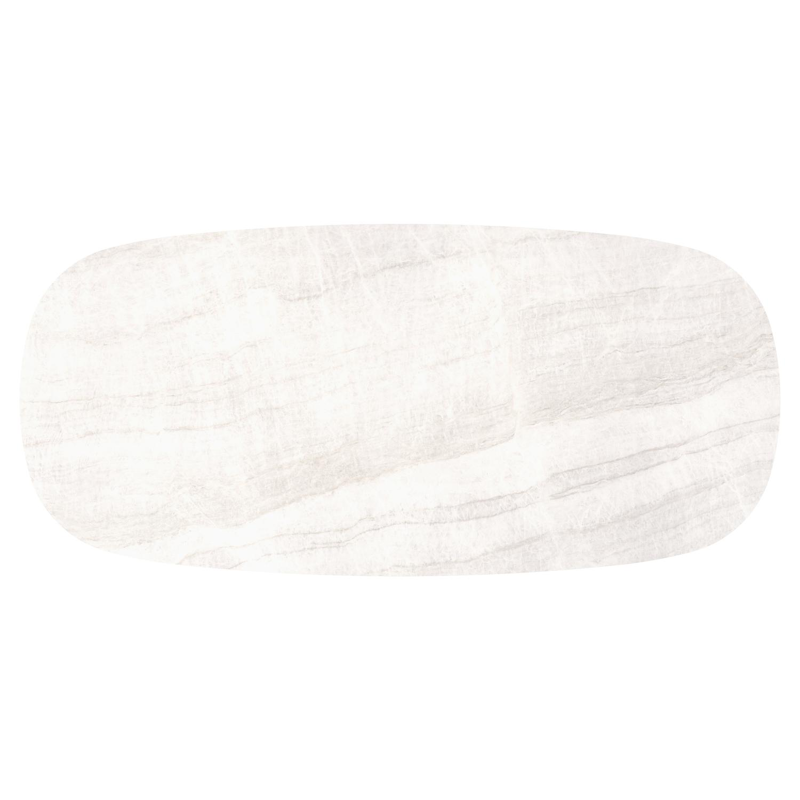 Amico tuintafel bombo in beige aluminium en volkeramiek Taj Mahal - L 270 x B 125 x H 73.5 cm