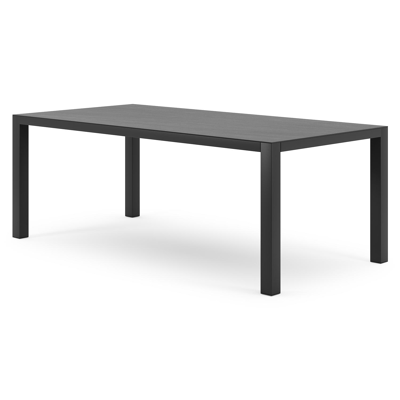 Como tuintafel in zwart aluminium en volkeramiek basalt black - L 200 x B 100 x H 75 cm