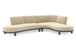 Chaise longue links + 2-zit organisch