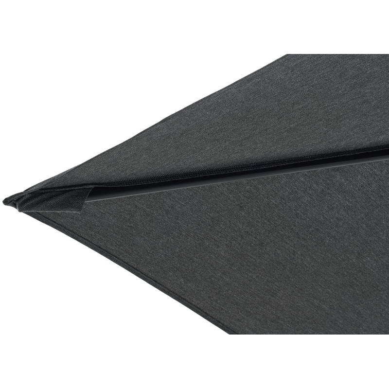 Calpe zweefparasol in zwart aluminium met zwart weather+ softtouch parasoldoek - L1 270 x L2 270 cm (zonder voet)