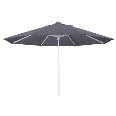 Apiro staanparasol in wit aluminium met grijs polyester parasoldoek - dia 350 cm (zonder voet)