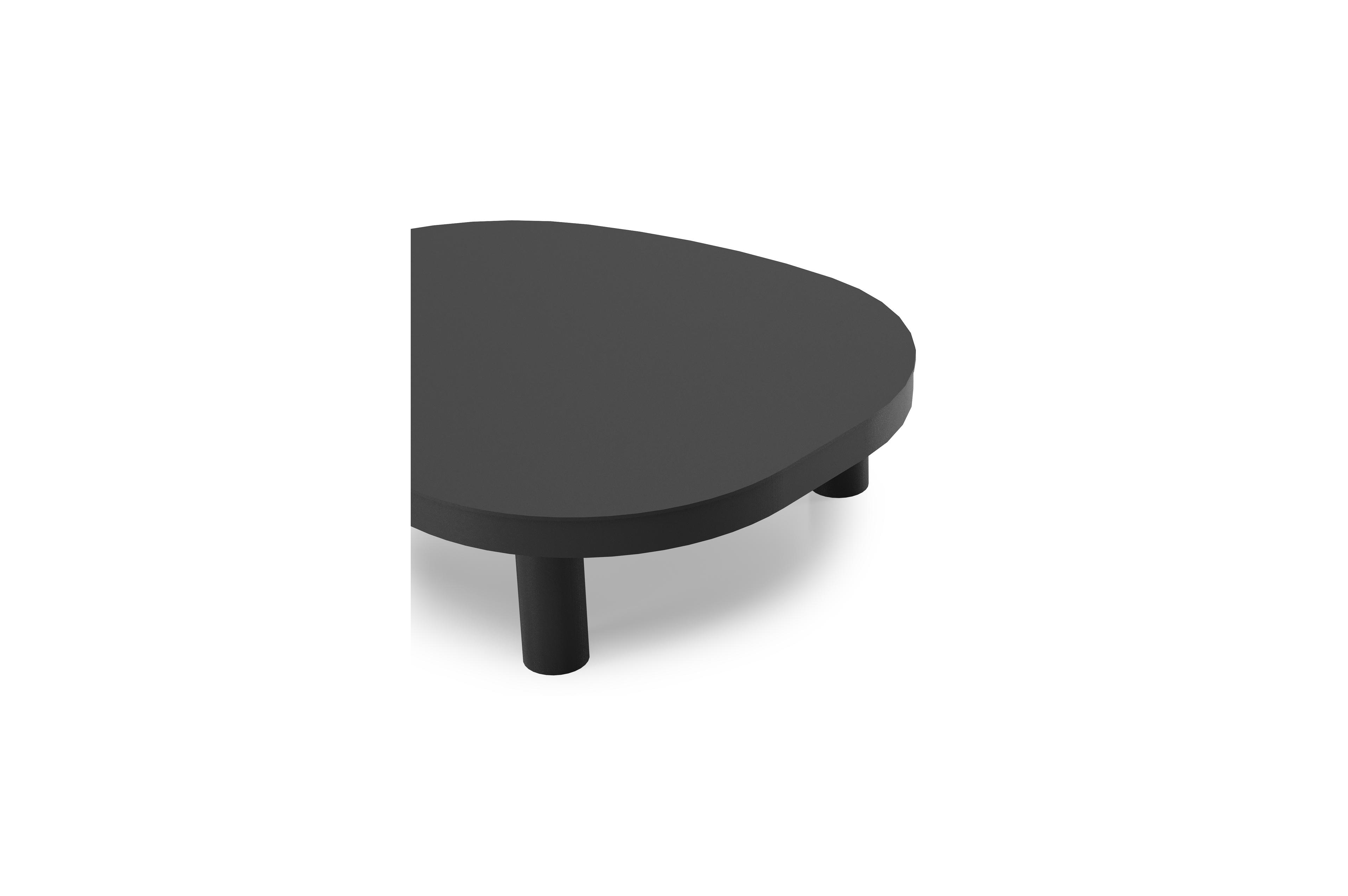 Donato loungetafel in zwart aluminium - L 91 x B 76 x H 25 cm