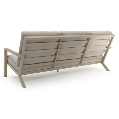Nelas loungebank in beige aluminium met beige kussen
