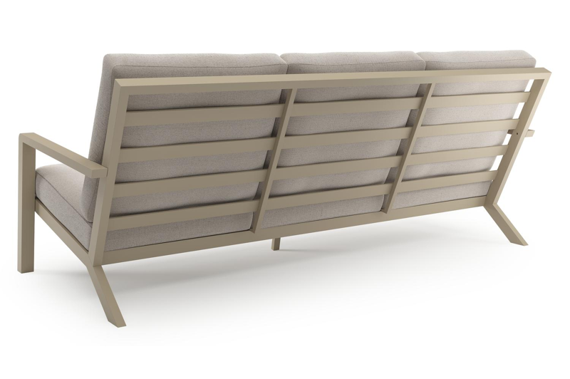Nelas loungebank in beige aluminium met beige kussen