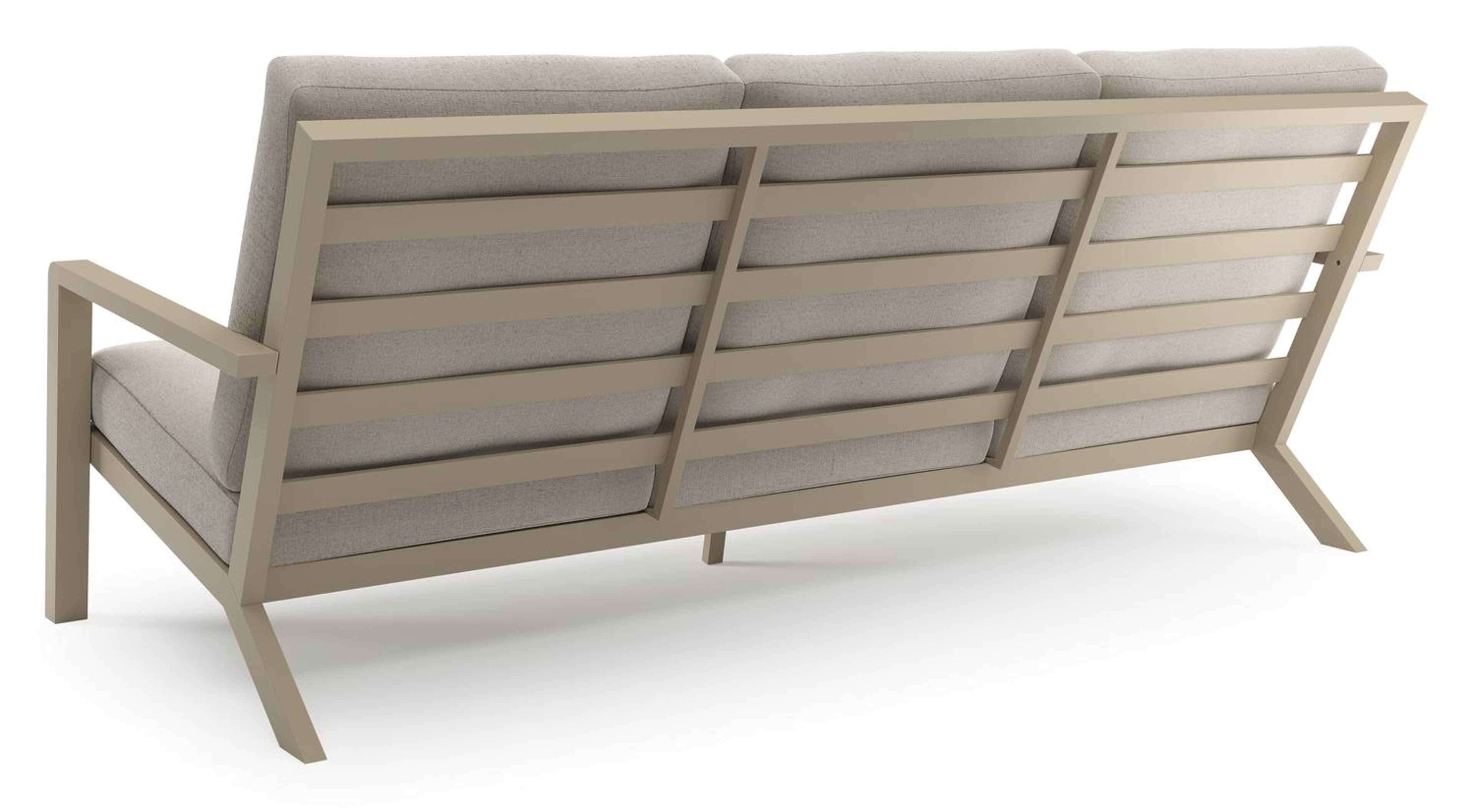 Nelas loungebank in beige aluminium met beige kussen
