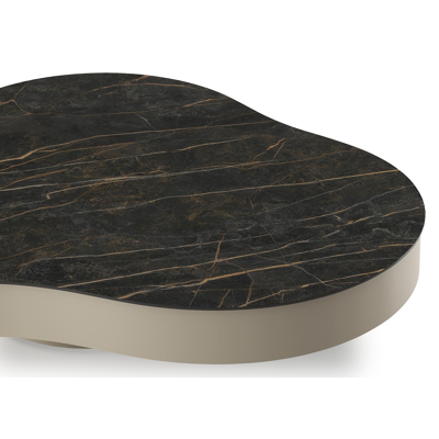 Lomano loungetafel cloud in beige aluminium en aluminium Black Obsession - L 131 x B 108 x H 25 cm