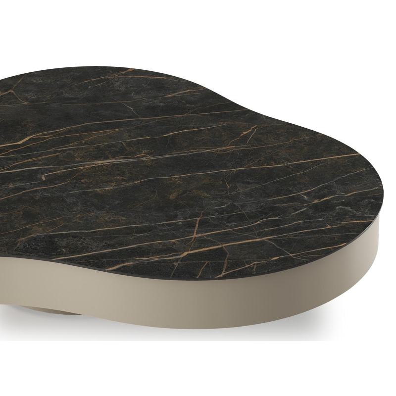 Lomano loungetafel cloud in beige aluminium en aluminium Black Obsession - L 131 x B 108 x H 25 cm