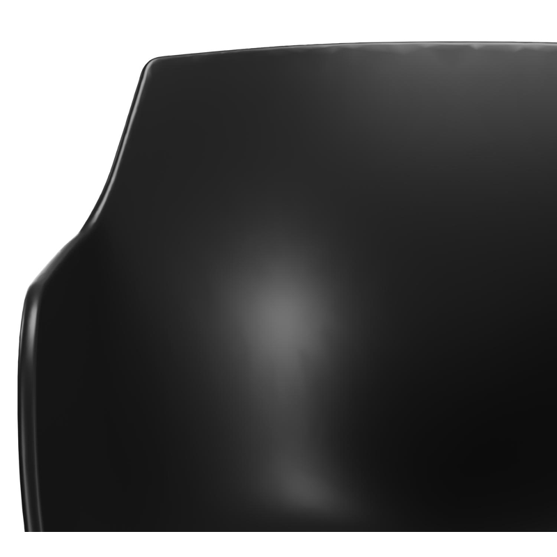 Chaise de jardin Paco in aluminium noir et matière synthétique noir