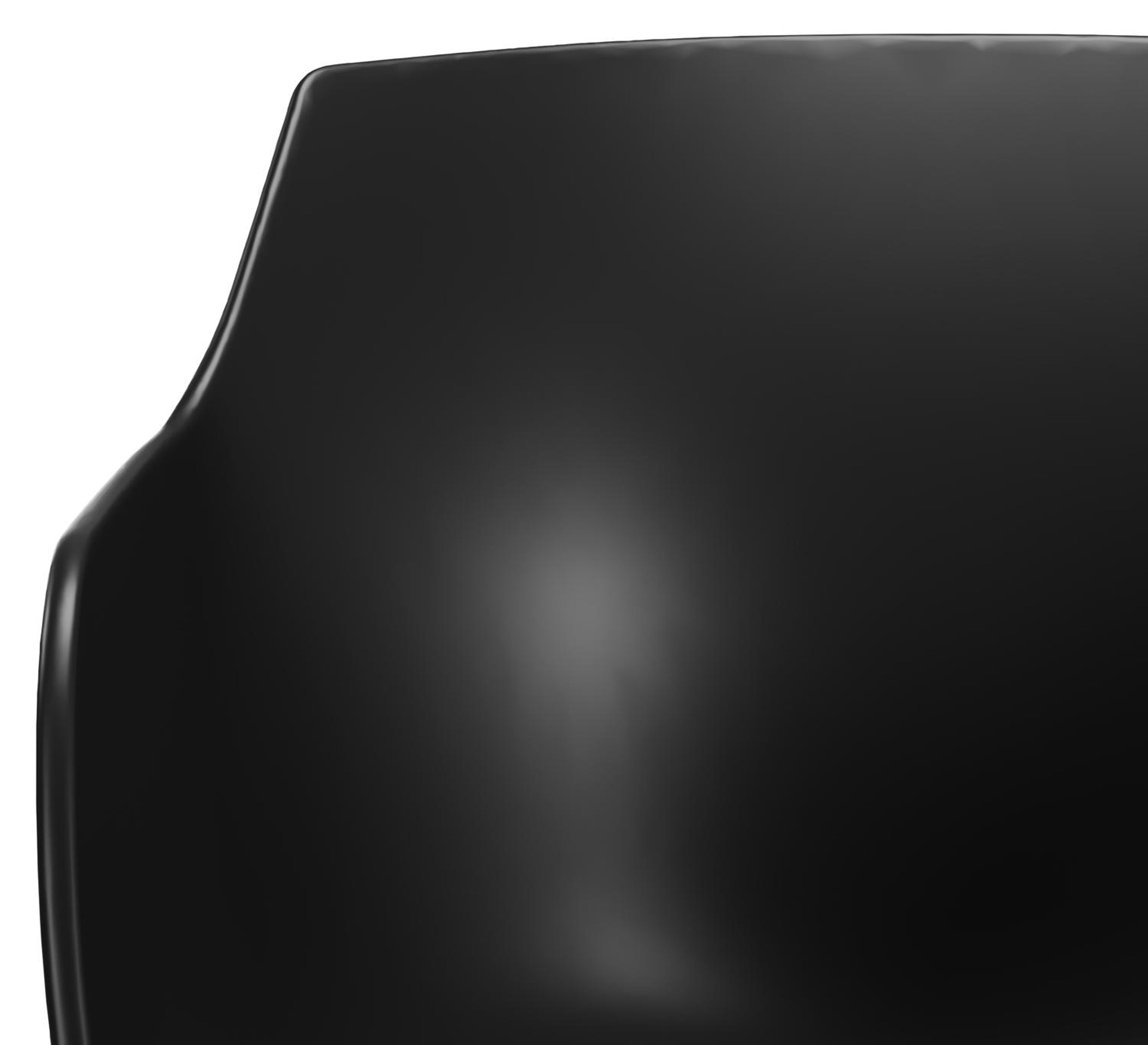 Paco tuinstoel in zwart aluminium en zwart kunststof