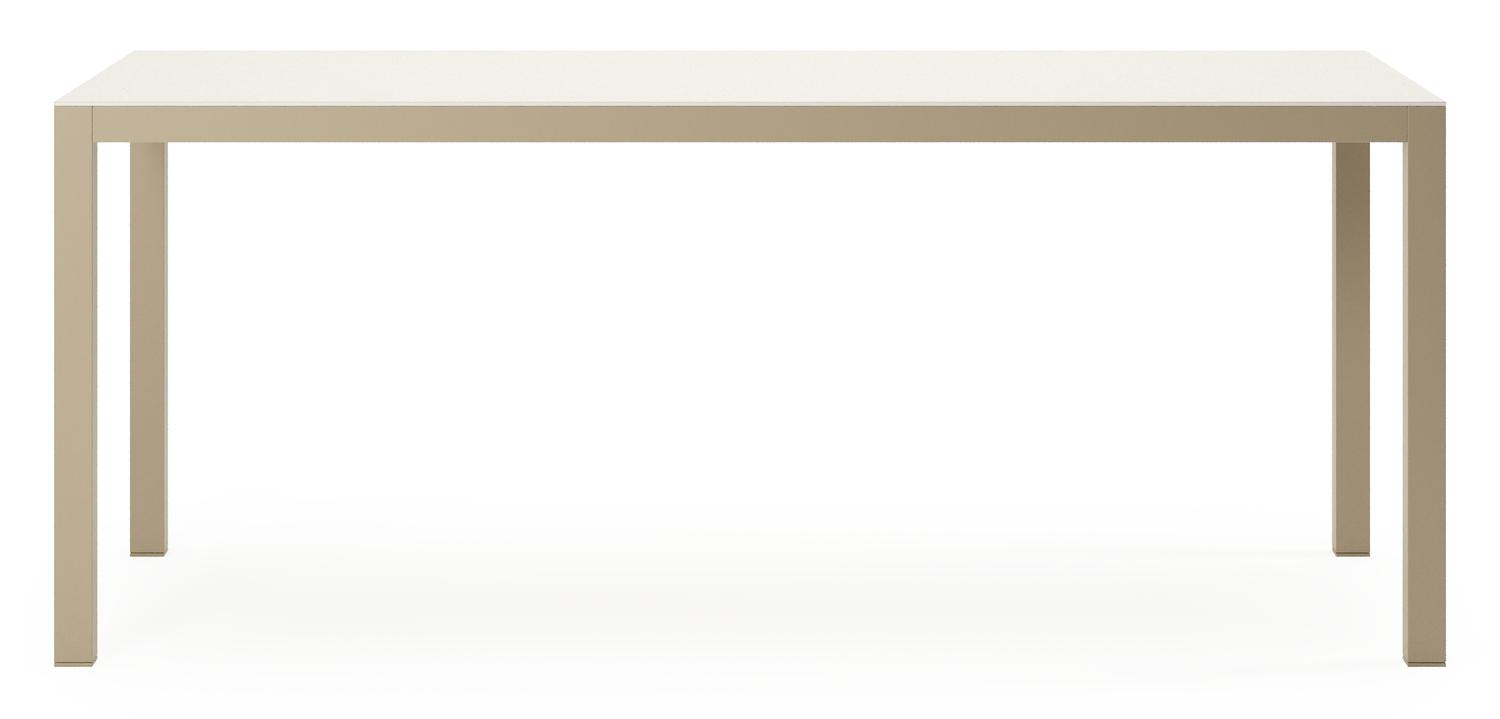 Feltro tuintafelframe rechthoekig in beige aluminium en volkeramiek beige - L 180 x B 80 x H 74 cm