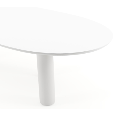 Amico tuintafel organisch in wit aluminium en volkeramiek Arctic White - L 280 x B 120 x H 73.5 cm