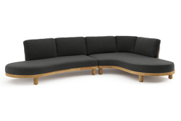 Chaise longue links + 2-zit organisch