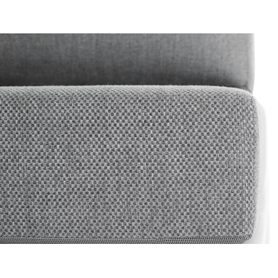 Puglia loungezetel 1-zit in wit aluminium met grijs weather+ softtouch kussen