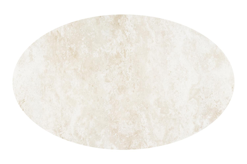 Fano tuintafel ovaal in beige aluminium en volkeramiek Rapolano L 180 x B 110 cm